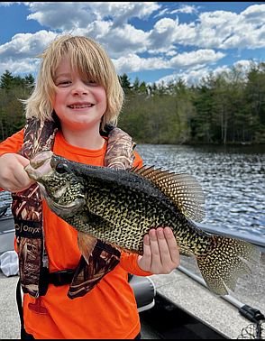 9-year-old Ash with nice crappie from Messalonskee.