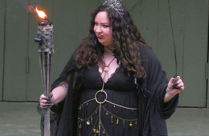 Ashleigh Gordon as Hecate in Macbeth.